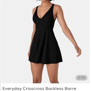 Halara Everyday Crisscross Backless Barre Ballet Dance Flared Dress